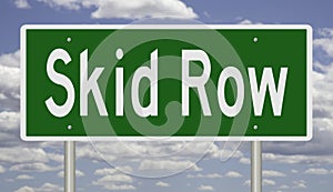 Highway sign for Skid Row