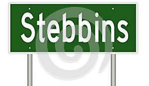 Highway sign for Stebbins Alaska photo