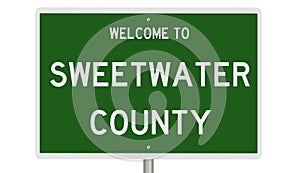 Highway sign for Sweetwater County