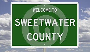 Highway sign for Sweetwater County