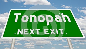Highway sign for Tonopah