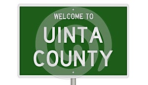 Highway sign for Uinta County