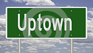 Highway sign for Uptown