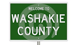 Highway sign for Washakie County