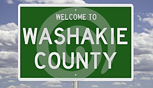 Highway sign for Washakie County