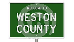 Highway sign for Weston County