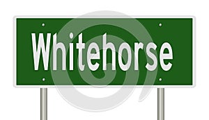 Highway sign for Whitehorse Yukon Canada