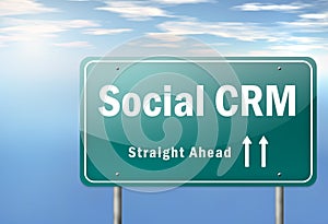 Highway Signpost Social CRM