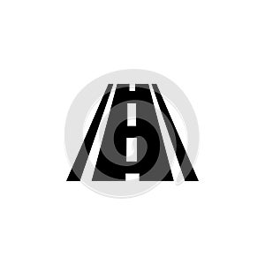 Highway simple icon and simple flat symbol for web site, mobile, logo, app, UI
