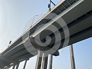 Highway and steel bridge