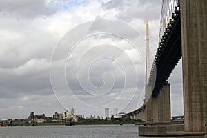 Highway suspension bridge