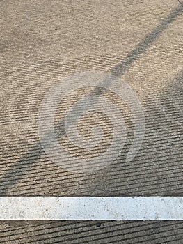 concrete highway texture with white markings photo