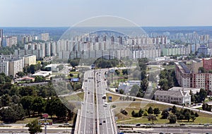 Highway to blocks of flats