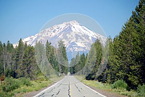 Highway to Mount Shasta