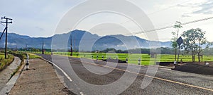 Highway to the mountains on the border of Trenggalek, Indonesia