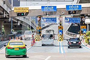 Highway toll booths