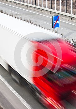 Highway traffic - motion blurred cars on a highway