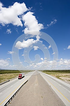 Highway with truck.