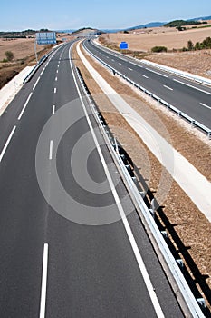 Highway under construction, Spain