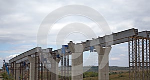 Highway viaduct under construction