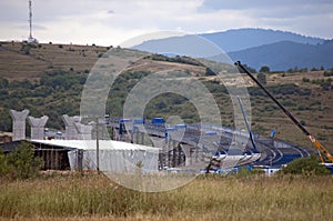 Highway viaduct under construction