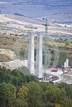 Highway viaduct under construction