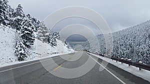 Highway View of Drive to Ten Sleep from Buffalo Wyoming photo