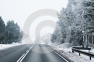 Highway in the winter