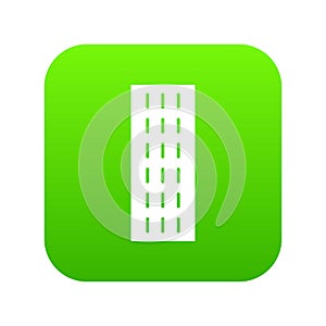 Highway icon green vector