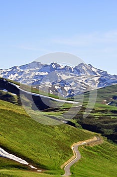 Higland grassland beautiful landscape Shar mountain view