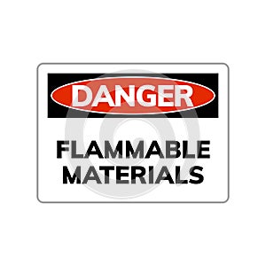 Higly flammable vector sign caution hazard icon. Inflammable fire symbol. photo
