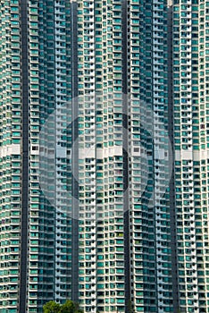 The hign density residential building in hong kong