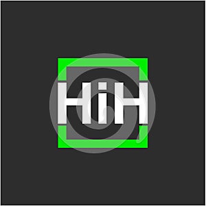 HIH company name initial letters monogram. HIH icon