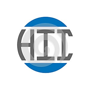 HII letter logo design on white background. HII creative initials circle logo concept. HII letter design