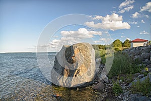 Hiiumaa Baltic sea coastline in summertime