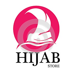 hijab logo vector icon design template