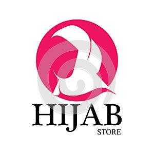 hijab logo vector icon design template