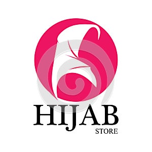 hijab logo vector icon design template