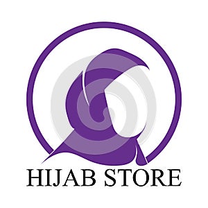 hijab logo vector icon design template