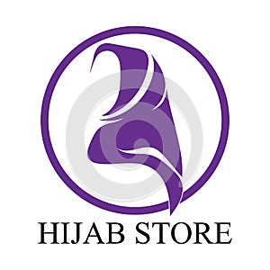 hijab logo vector icon design template