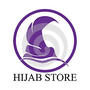 hijab logo vector icon design template