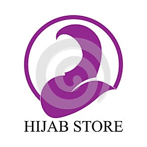 hijab logo vector icon design template