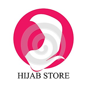 hijab logo vector icon design template