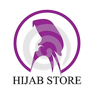 hijab logo vector icon design template