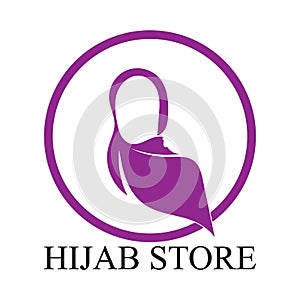 hijab logo vector icon design template