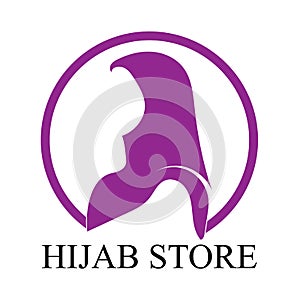 hijab logo vector icon design template