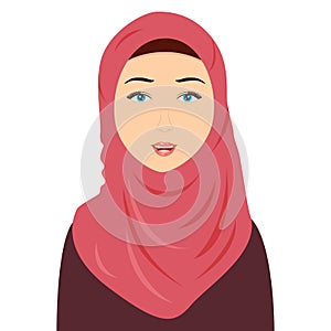 Hijab woman vector