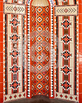 Islamic interior mosaic artwork