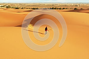 Hike in desert