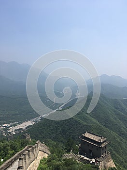 In a hike on the Great Wall of China, the site Badalin photo
